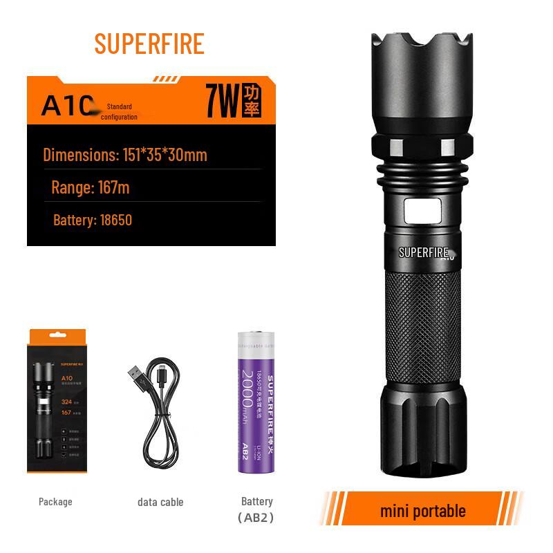 Shenhuo A10 High-Power Tactical Flashlight