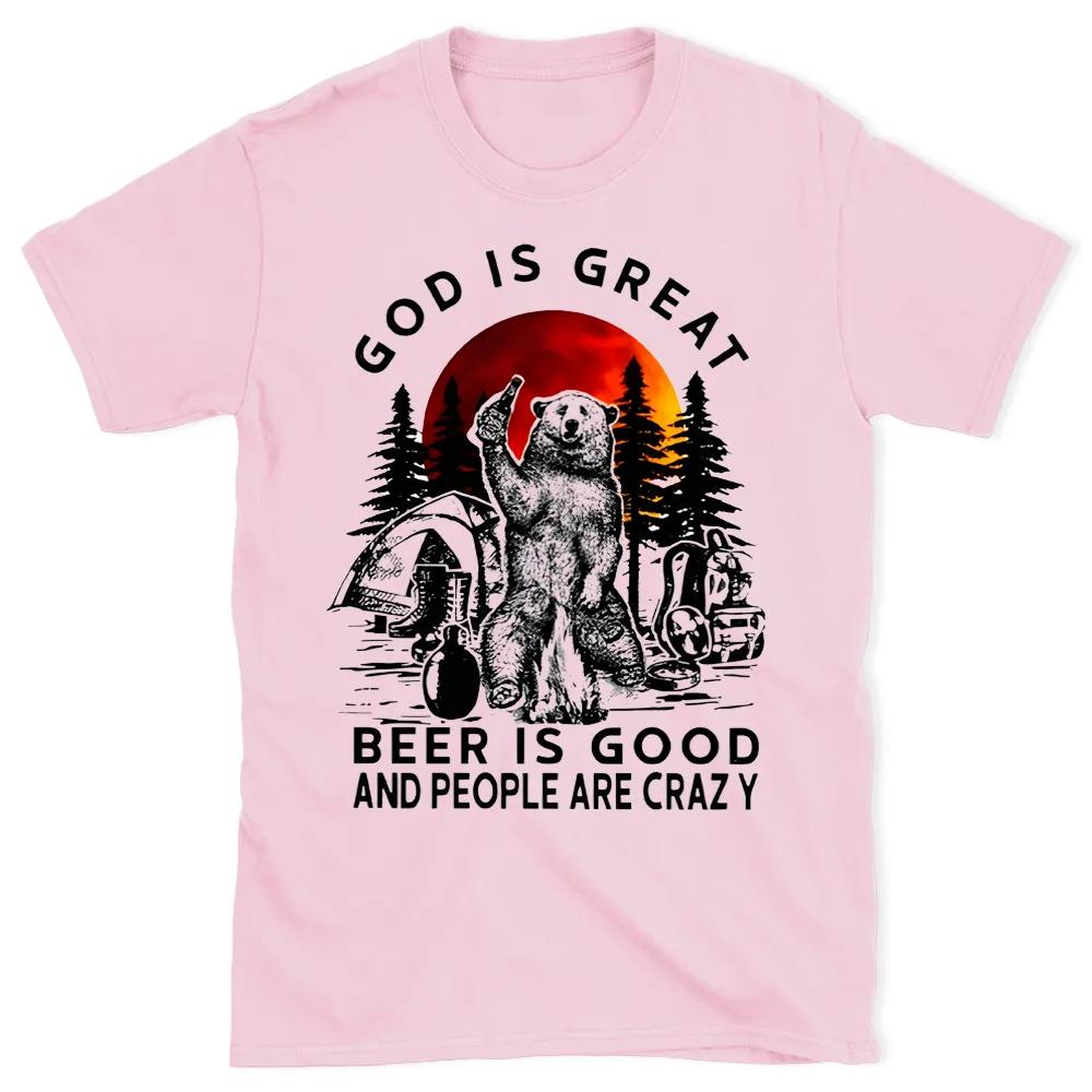 

God Is Great Christian TShirt Mens and Womens Short Sleeve Cotton Tees Y2k Shirt Oversize Tops Summer Blouse Men Clothing S