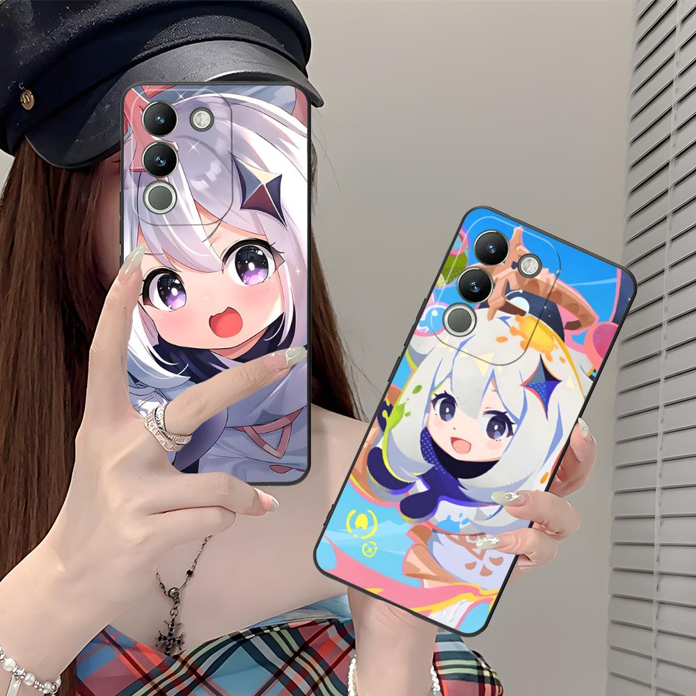 Game GI Paimon Matte TPU Mobile Phone Case for VIVO V60 V50 V40 V30 V29 V27 V25 V23 Pro Lite 5G Colorful Printing Cover