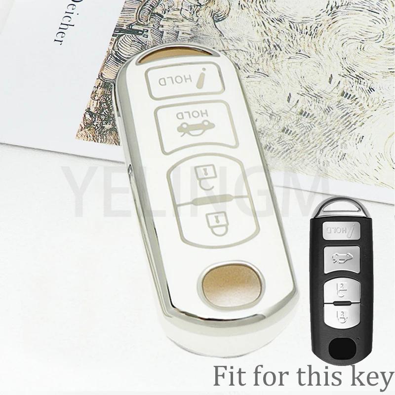 Shell For Mazda 2 3 6 Cx-5 Cx5 Cx-3 Cx7 Cx-9 Cx30 Atenza Axela Demio 4 Button Tpu Car Key Case Cover Key Protector Accessories