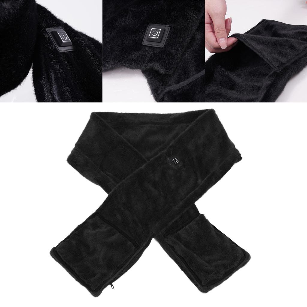 Heated Scarf USB Anti Cold   Lasting Quick Heating Soft Electric Heating Scarf Neck Warmer for Winter