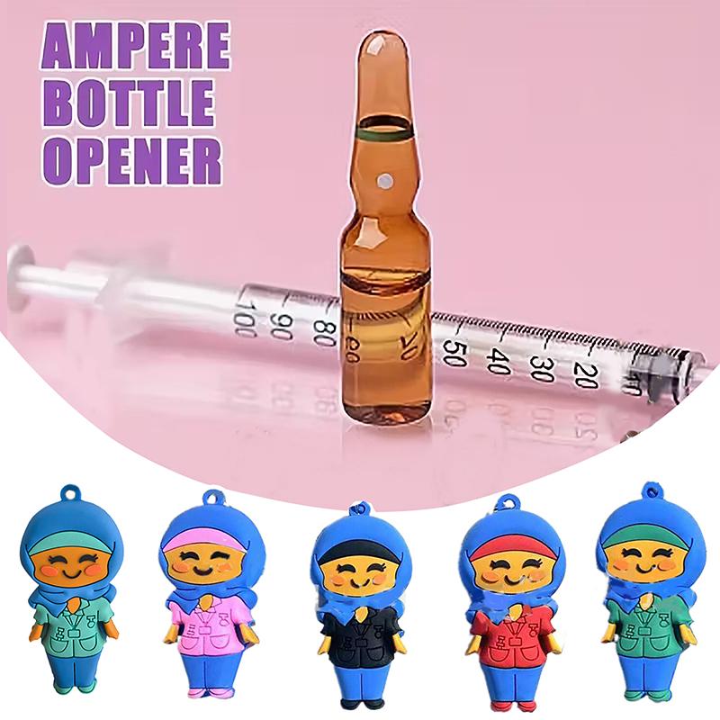 Niedliche Cartoon-Form Medizinische Ampullenflaschenöffner Krankenschwester Arzt Spezial Gummi Spritzenschneider Flaschenöffner Multifunktional