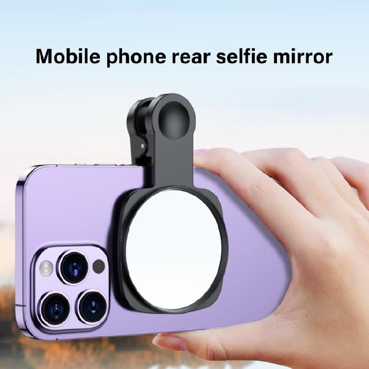 ABS Selfie Mirror Clip On Designs for Phone Rear Camera Photography Include Protective Storage Case and Cleaning Cloth