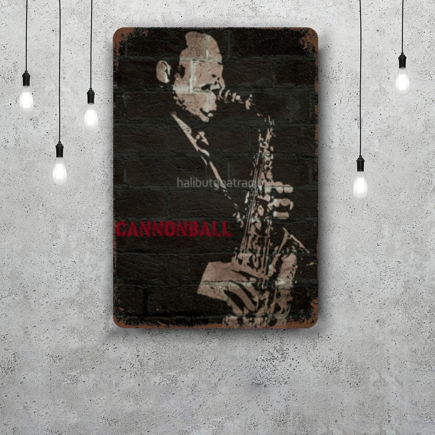 

Cannonball Adderley Classic Poster Rusty Metal Plaque Retro Decorative Plate Bar Man Cave Garage Club Metal Sign Wall Decoration 20x30cm（7.8x11.8inch）