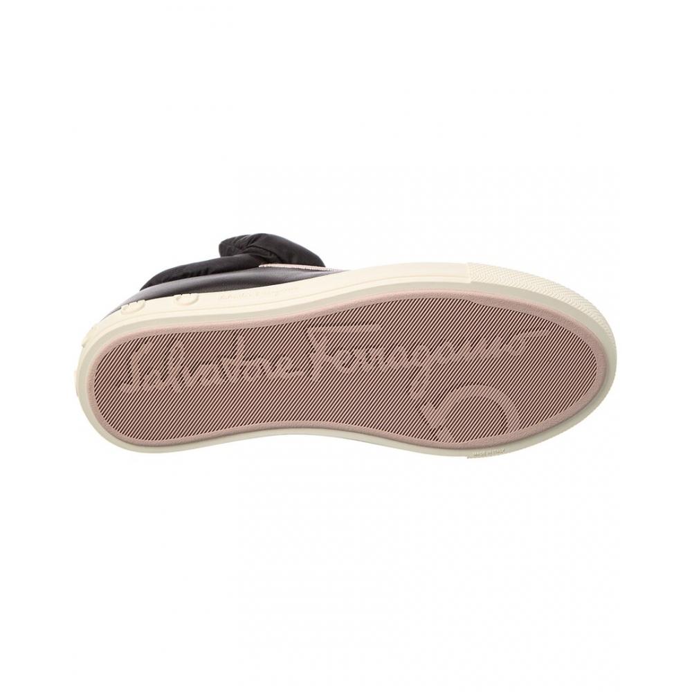 Salvatore Ferragamo Ferragamo Ramona Leather Sneaker Black