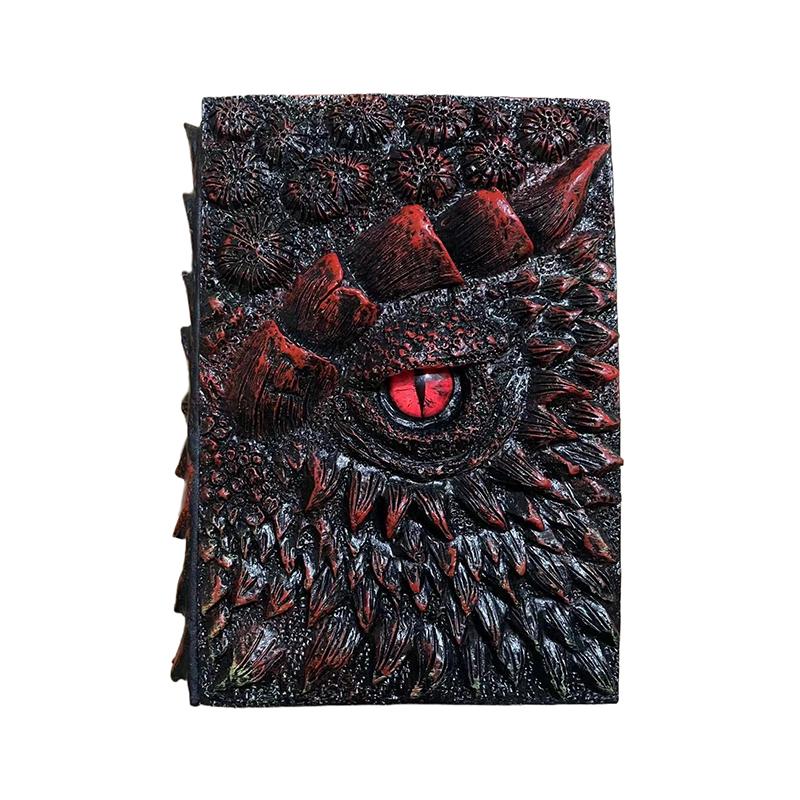 Vintage Dragon Embossed Resin Cover Travel Diary Notebook Travel Journal