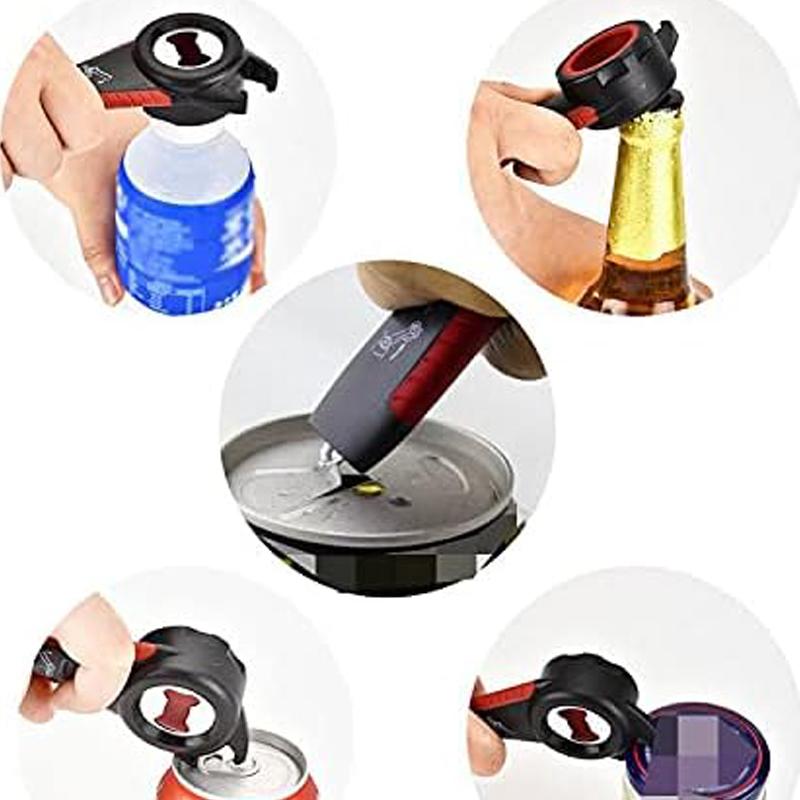 Canning Lids Easy Opener 5 in 1 Plastic Bottle Opener Tool Multifunction Can Opener For Seniors