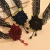 Gothic Flower Choker Necklace For Women Lace Rose Blossom Neck Chain Neck Accessory Halloween Jewelry