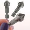 90 Degree Remove Burr Tools 1/4" Hex Shank Countersink Drill Deburring Drilling Chamfer Bit Cutter