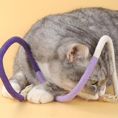 1 jouet en corde à mordre pour chat, jouet durable pour broyer les dents