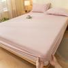 Class A Washed Cotton Non-Slip Fitted Sheet - Soft, Breathable, and Comfortable for Naked Sleep