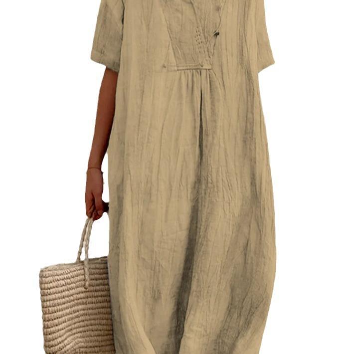 Spot 2026 spring and summer new women's clothing versatile hot sale explosion casual thin skirt solid color cotton and linen