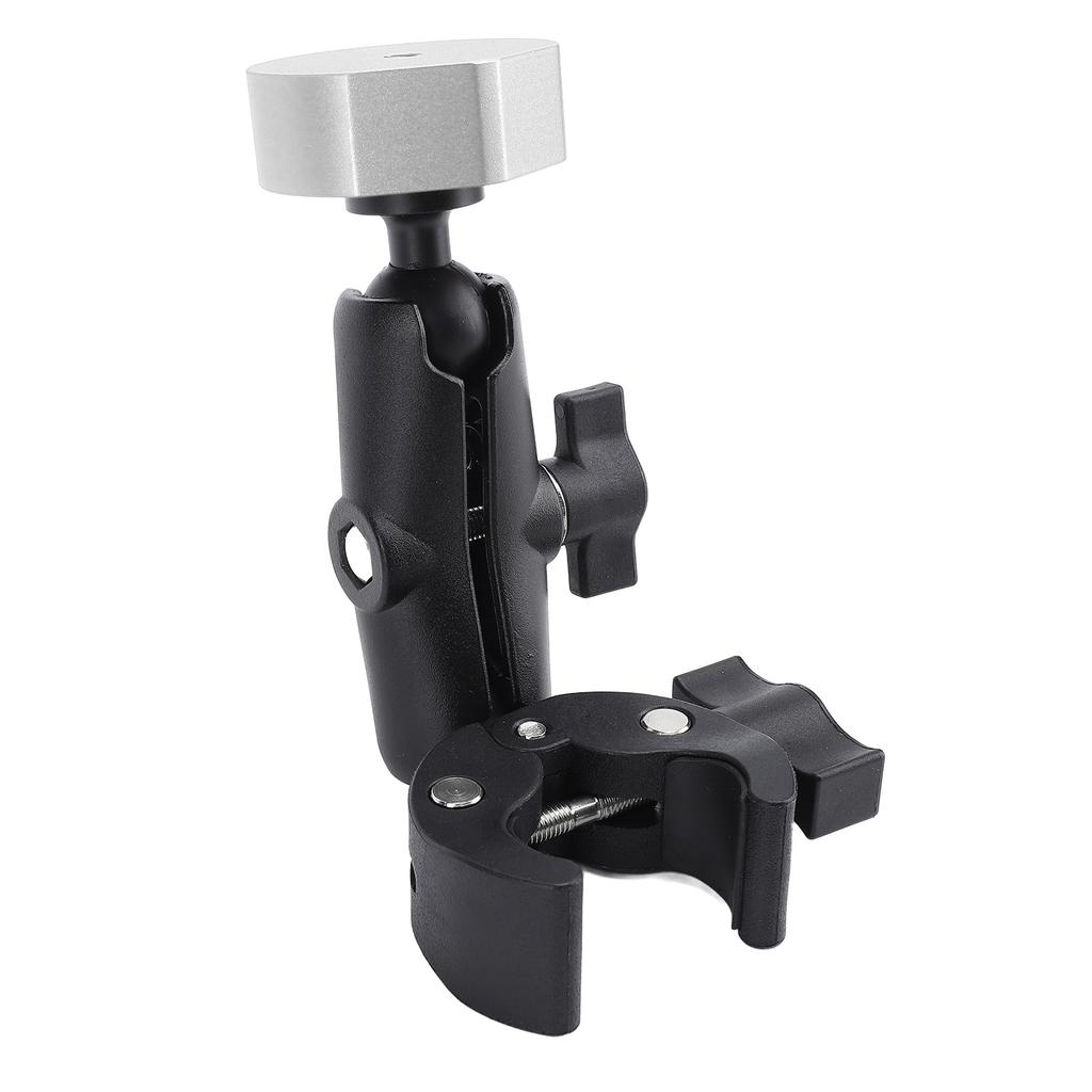 Rv Ladder Mount for Mini ABS Aluminum Alloy Multifunction Adjustable Clamp Mount for Pole RV Trailer Yacht Silver