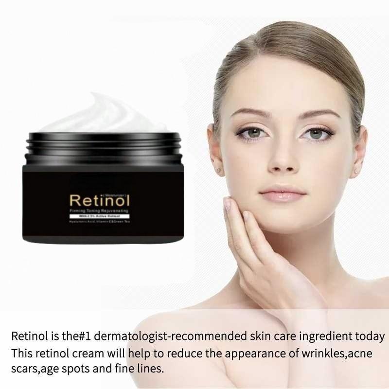 Retinol 2,5% hydratační krém na obličej Vitamin E Kolagen Retin proti vráskám proti stárnutí Akné Kyselina hyaluronová bělící krém se zeleným čajem