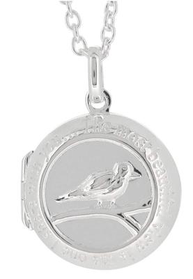 Shinjuku Gin no Kura Runde Vogel Medaillon Anhänger (Silber 925) (Keine Kette, keine Gravur) für Damen mit Fotohalter (sv925)