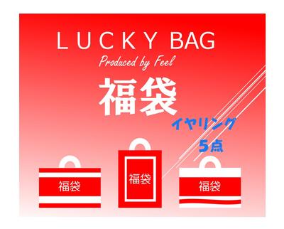 Feel Bag Cute Design Value “Lucky Earrings/Earrings Set” (5 Earrings)