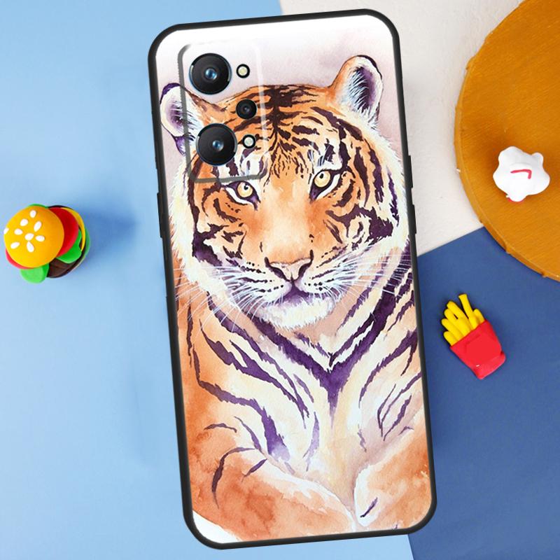 Lion Tiger Face For Realme C55 C67 C61 C75 C53 C51 C21Y C25S GT 6 6T 5 GT7 Pro 10 11 12 13 14 Pro Plus Case