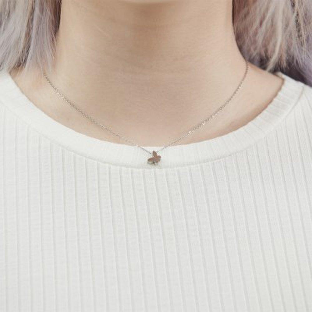 Almost Blue Butterfly Necklace Medium