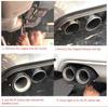 Car Carbon Fiber Exhaust End Tail Tips 71mm in