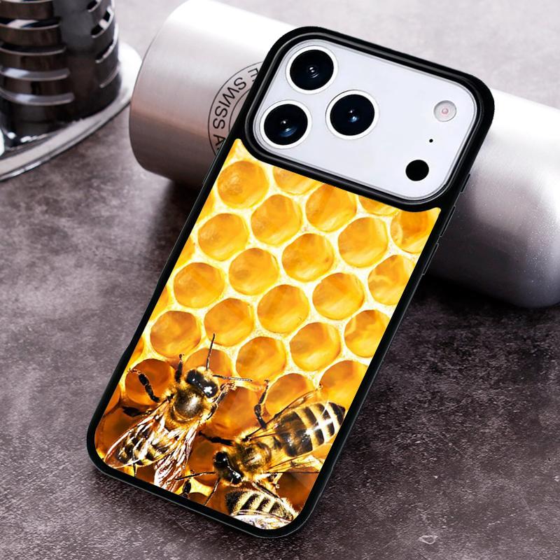 Bienenwabe Honig Bienenstock Handyhülle Für iPhone 17 16 15 14 13 12 11 Pro Max Plus 17Air Weiche Silikonhülle