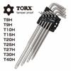 VESSEL Tamper-Proof Torx L-Wrench Set of 9, 8509TXH