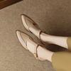 Retro Bag Head Sandals Women's 2025 Spring and Summer New Pointed T-shaped Shoes Thick Heel Soft Leather Hollow Simple Single Shoes