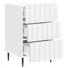 Nightstand High Gloss White 43 x 41 x 68 cm Engineered Wood