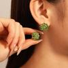 Elegant Light Luxury Diamond Inlaid Floral Earrings - High-End European & American Fashion for Women