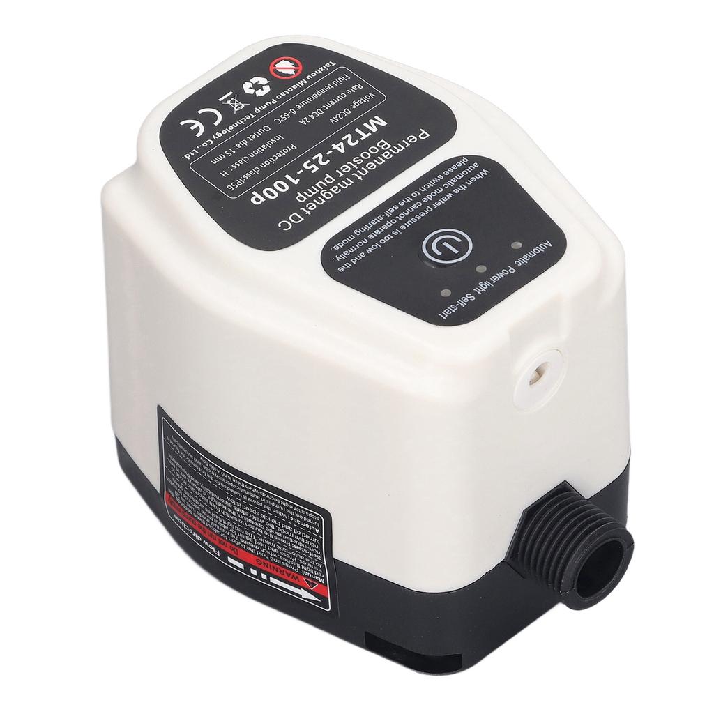 Booster Pump 100W 24V 25L Full Automatic Intelligent Sensing Quiet Water Pressure Boost Pump 100‑240V EU Plug