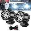 6 Led Chips Additional strobe LED Spotlight for Motorcycle 200W Motocross Flash led Headlights Fog Light for car ATV UTV 12V 24V