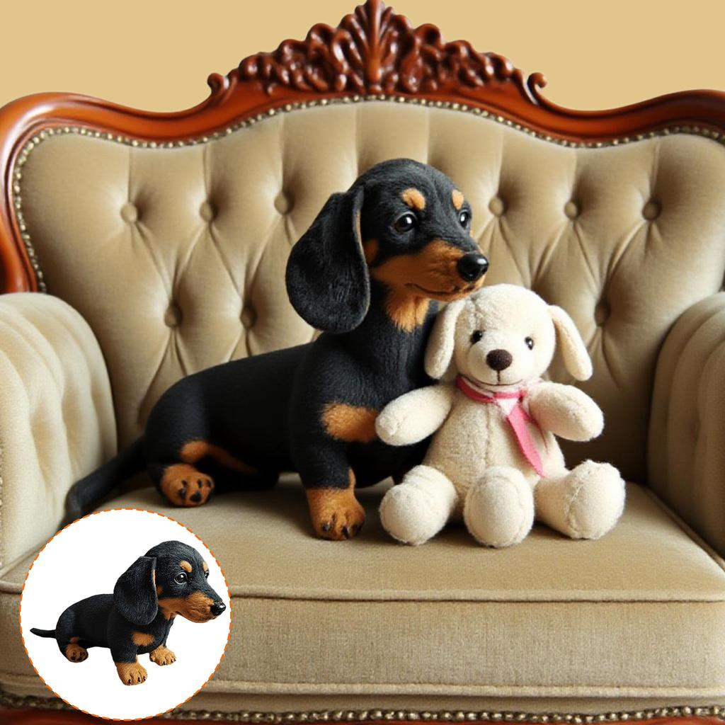 Cute Dachshund Plush Sofa Ornament