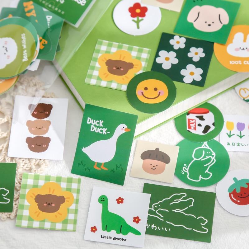 40Pcs Cute Research Institute Stickers Decoration Scrapbooking Paper ...