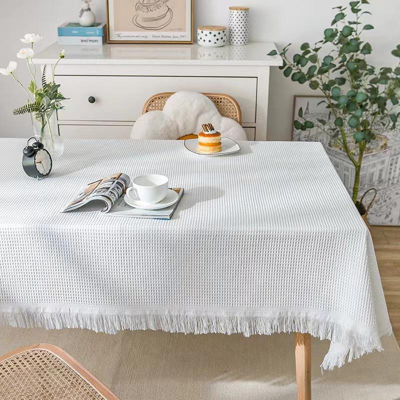 Tablecloth White Thickened Versatile Dormitory Dressing Table Dust-Proof Photography Background Cloth Picnic Dessert Table Mat