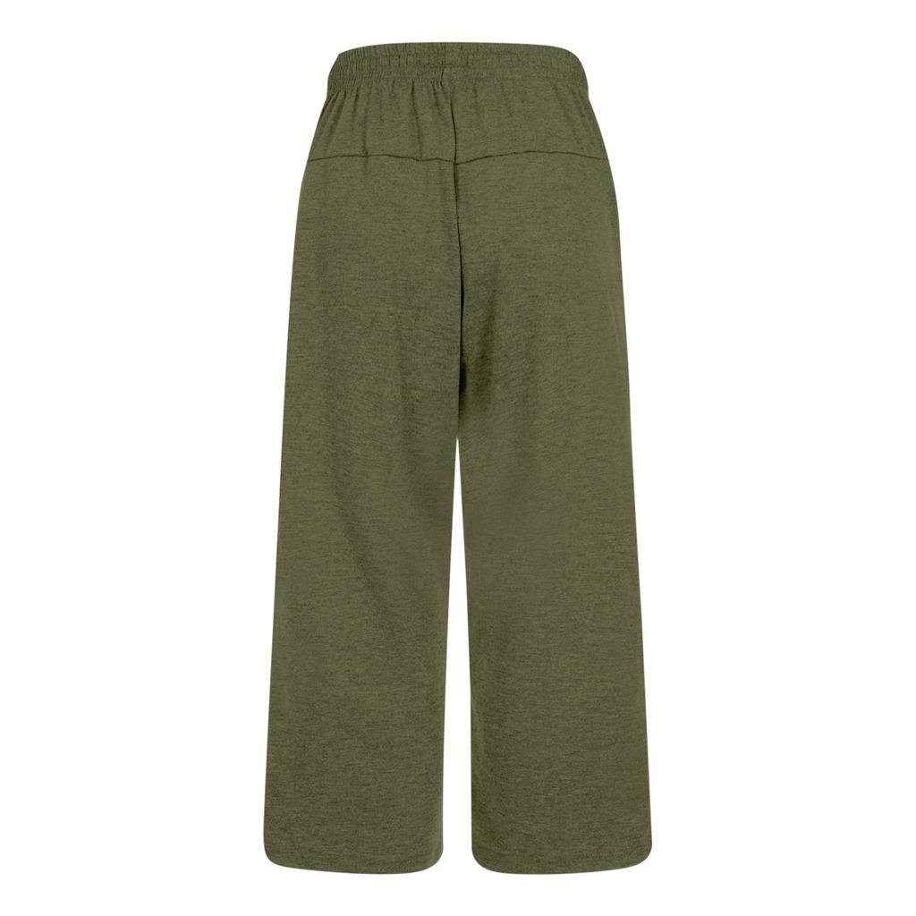 Dámské zkrácené kalhoty na jógu, ležérní kalhoty, vnitřní sportovní kalhoty, rovné kapsy, široké nohavice, sportovní kalhoty