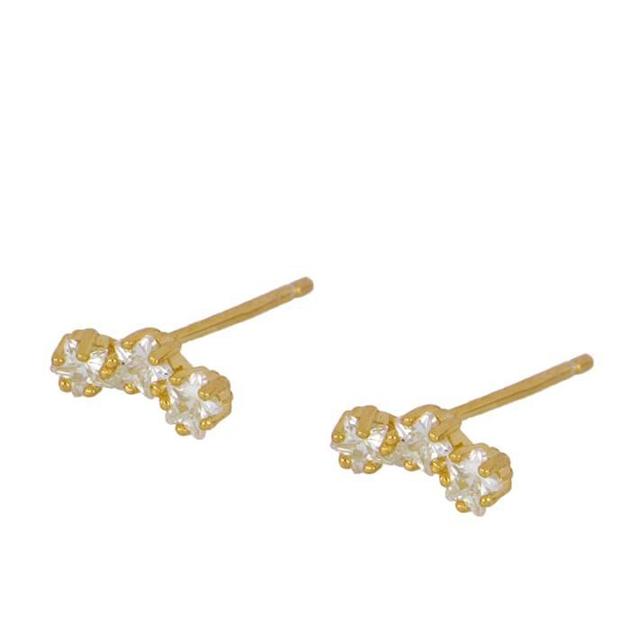 Crmya Yellow Silver Plated Stud Dangle Earrings For Women Cubic Zirconia Hoop Earrings For Women Bohemian Earings Jewelry