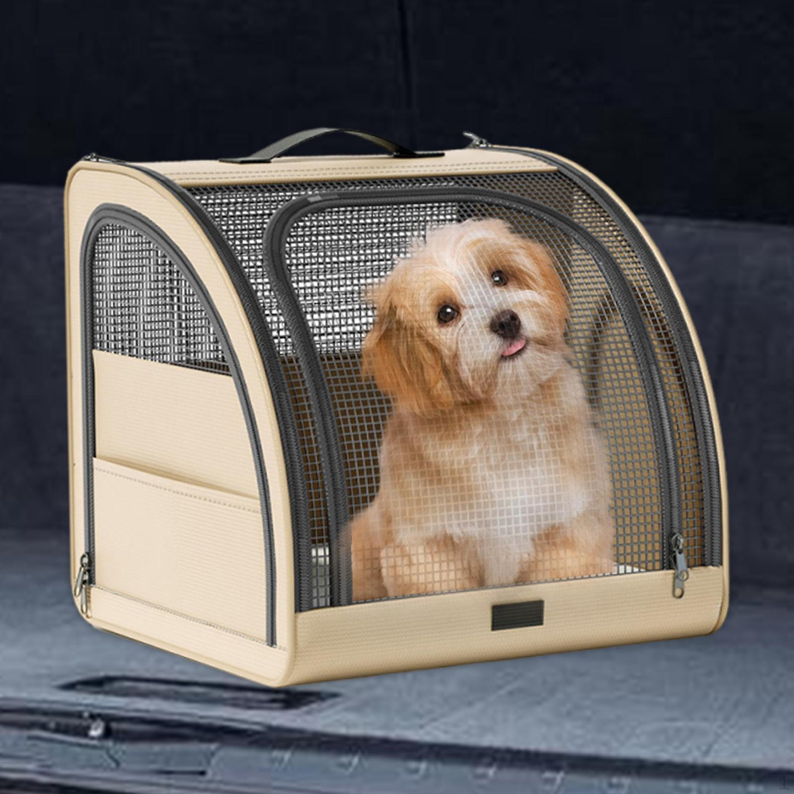 

Сумка-переноска для кошек, дорожный рюкзак для питомцев, портативный рюкзак для собак для переноски бежевый