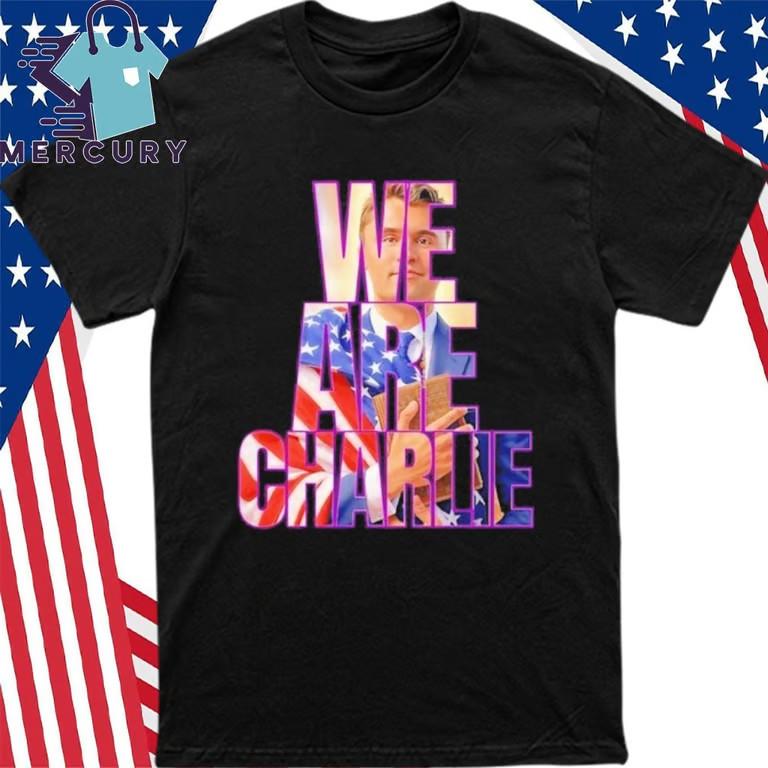 We Are Charlie Kirk USA Flag T-Shirt Unisex T-Shirt S