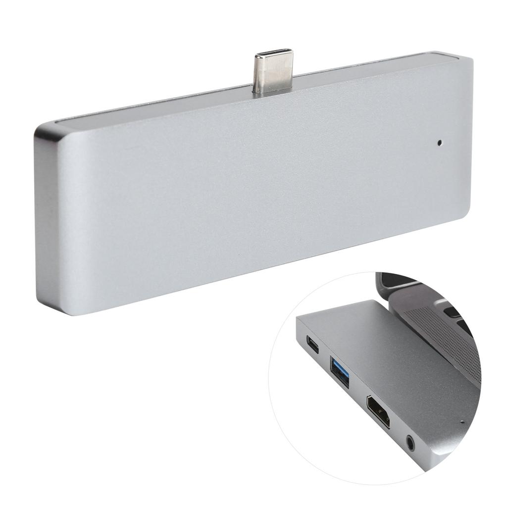 4in 1 Type C Hub Docking Station TypeC To HD Multimedia Interface Audio3.5+USB3.0+USB C Adapter