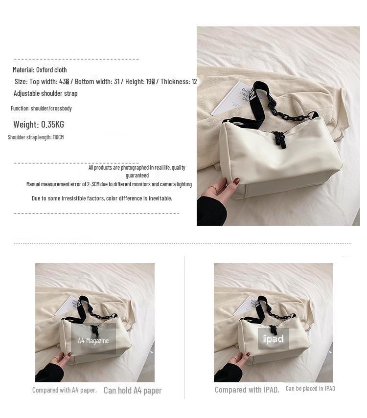 2024 Women's Large Capacity Oxford Cloth Shoulder Messenger Bag - Versatile, High-Grade Pillow Design for Summer