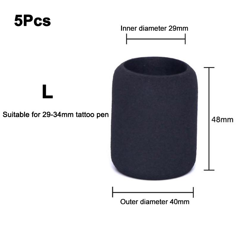 5 Pcs Professional Anti Slip Memory Foam Disposable Tattoo Grip Cover Tattoo Machine Pen Cover Tool Sponge Tattoo Accessory