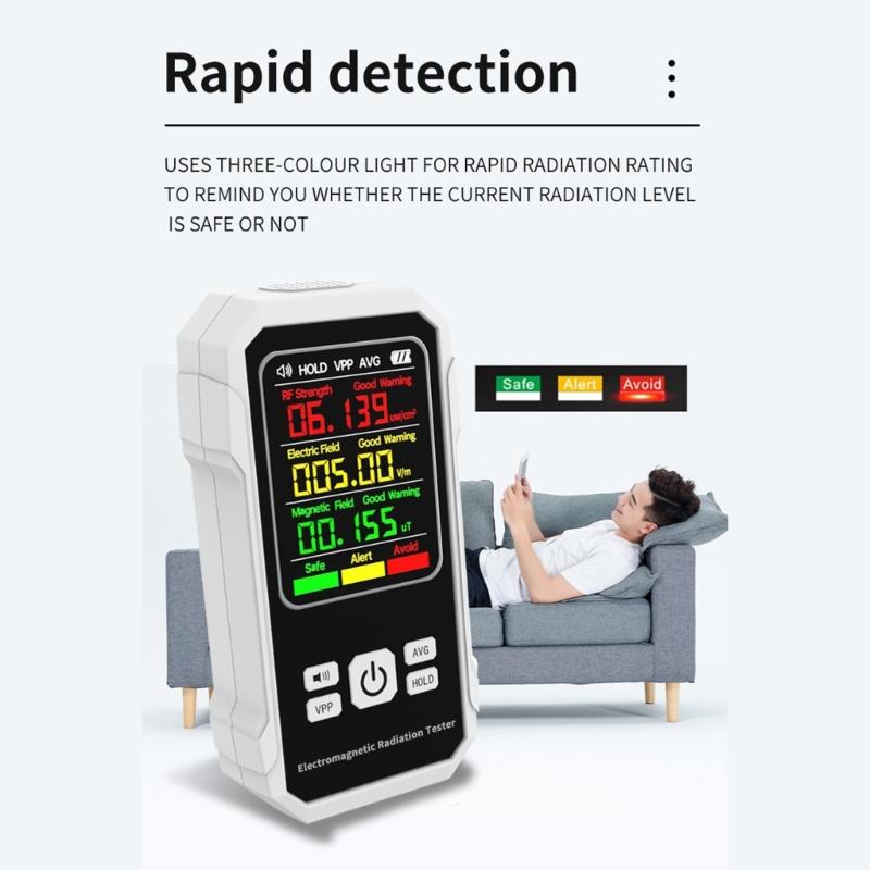 Handheld Electric Magnetic Field Meter Electromagnetic Radiation Tester with Screen Display for Home Checking Use