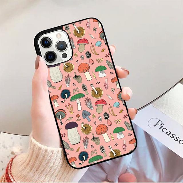 Mushroom Frog Phone Case for iPhone 17 Air 16 16e 15 Plus for Apple 13 11 12 14 Pro Max Cover coque fundas Shell
