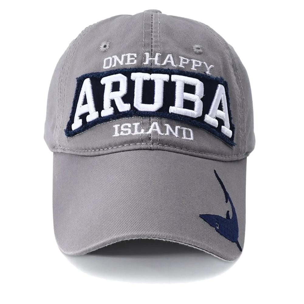 New Fashion Aruba Shark Embroidery Baseball Cap Snapback Hat Adjustable Hip Hop Sun Visor Hats For Women Men Gorras