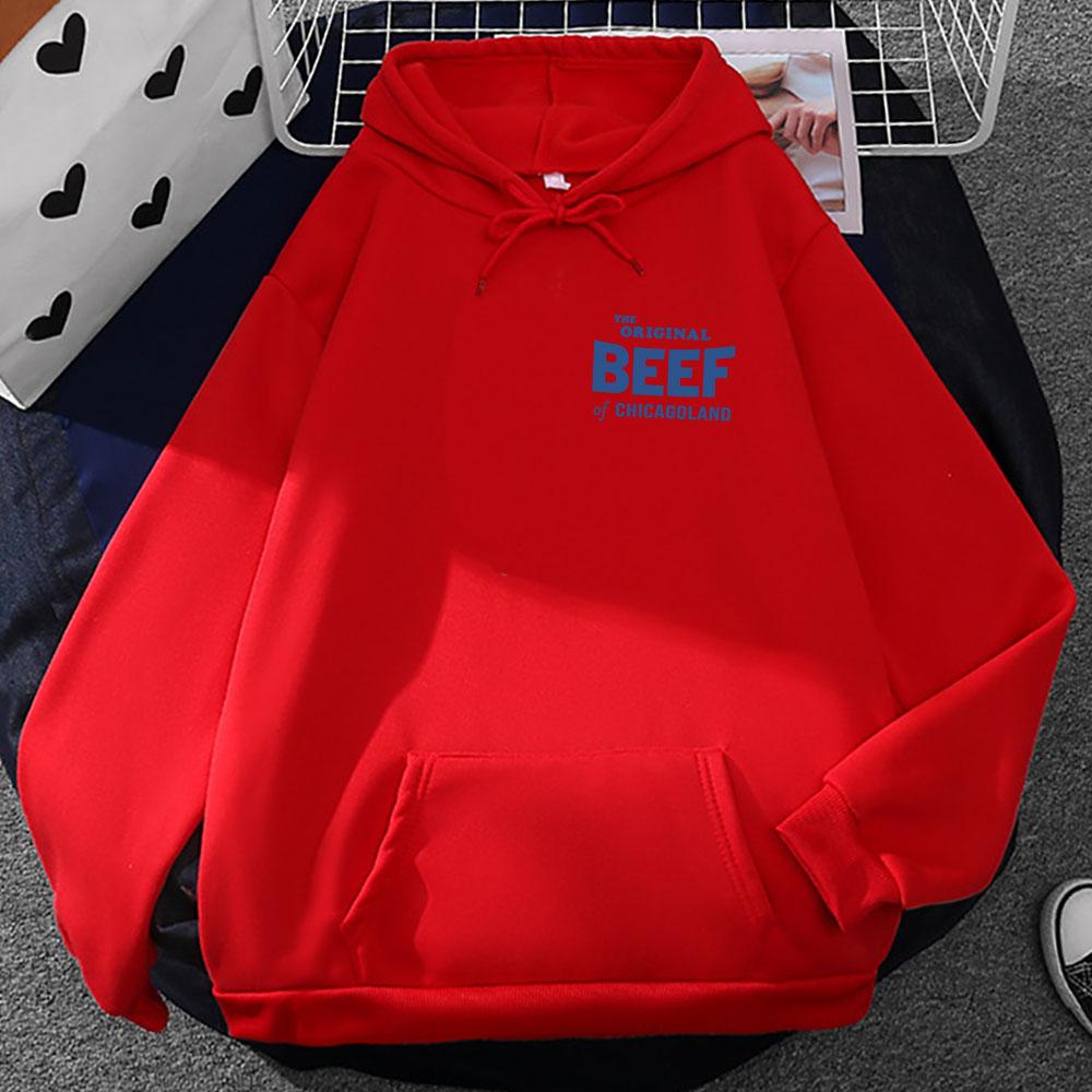 The Bear TV Series Graphic Hoodies The Original Beef of Chicagoland Letter Printing Sweatshirts Long Sleeve Winter Pullovers