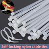 500Pcs Plastic Nylon Cable Ties Self-locking Cord Ties Straps Adjustable Cables Fastening Loop Home Office Wire Zip Ties