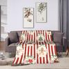 New Year Plaid & Pattern Flannel Blanket Winter Super Warm Bedding Throws for Kids Bedroom Street Trend Bedspread Sofa Bed Cover