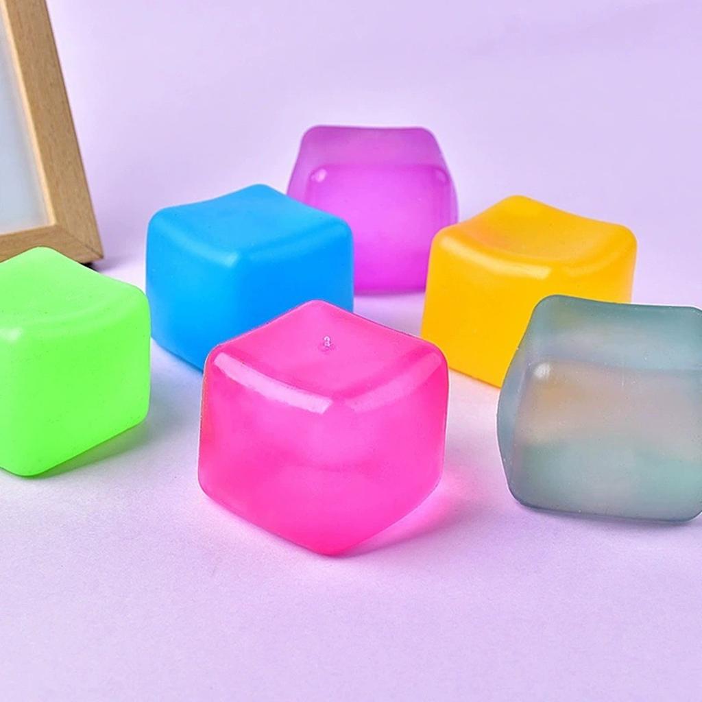 1Pc Fidget Ice Cube Slow Rising Balls Sensory Fidget Toy Adults Stress Relief Squeeze Hand Exercise Calming Tool For Kids Adults