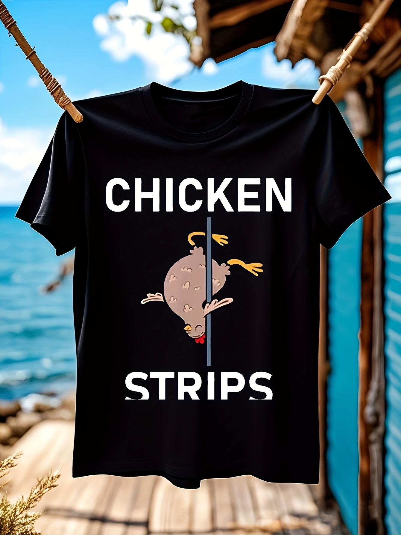Funny Tshirt Funny Chicken Strips Graphic Cotton Tshirt H... M