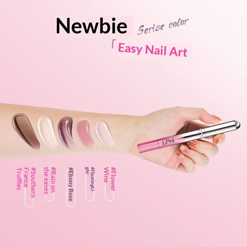 Lazy Cat Eye Nail Art Gel Pen No Streaks Even Coverage 1Pcs with Magnetic Ball for Nail Art Creation