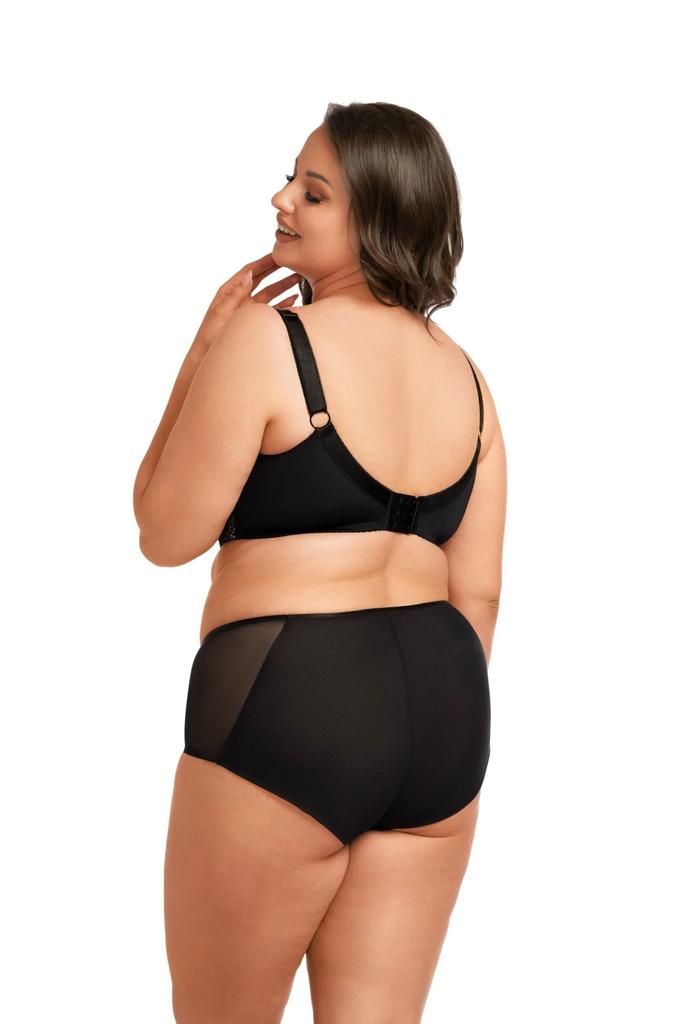 Biustonosz Koronkowy Modelujący Biust Miękki Milena Soft czarny Nessa
